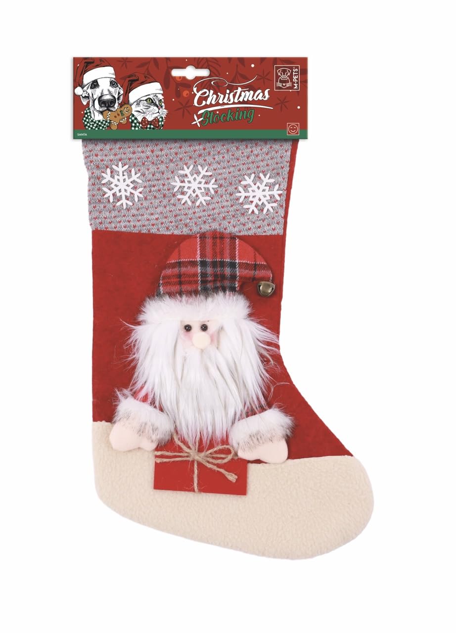 M-Pets Christmas Stocking Santa Köpek Oyuncağı