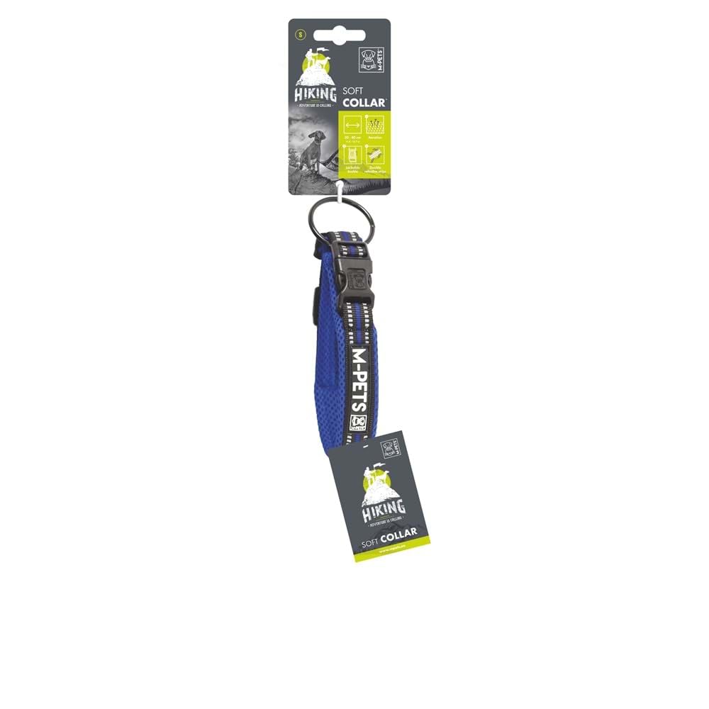 M-PETS HIKING REFLEKTÖRLÜ SOFT BOYUN TASMASI BLUE (S)