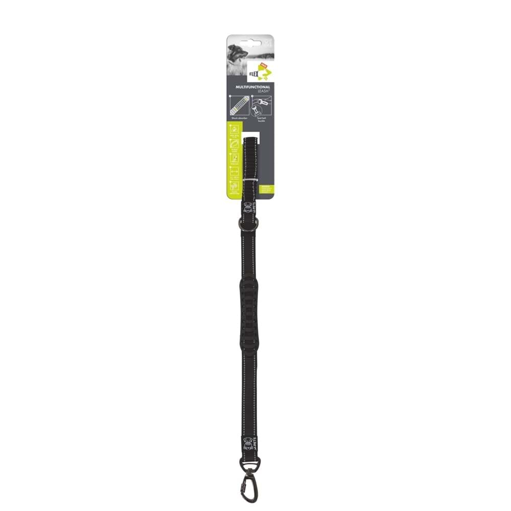 M-PETS FLEX PRO MULTİFONKSİYONEL GEZDİRME TASMA BLACK