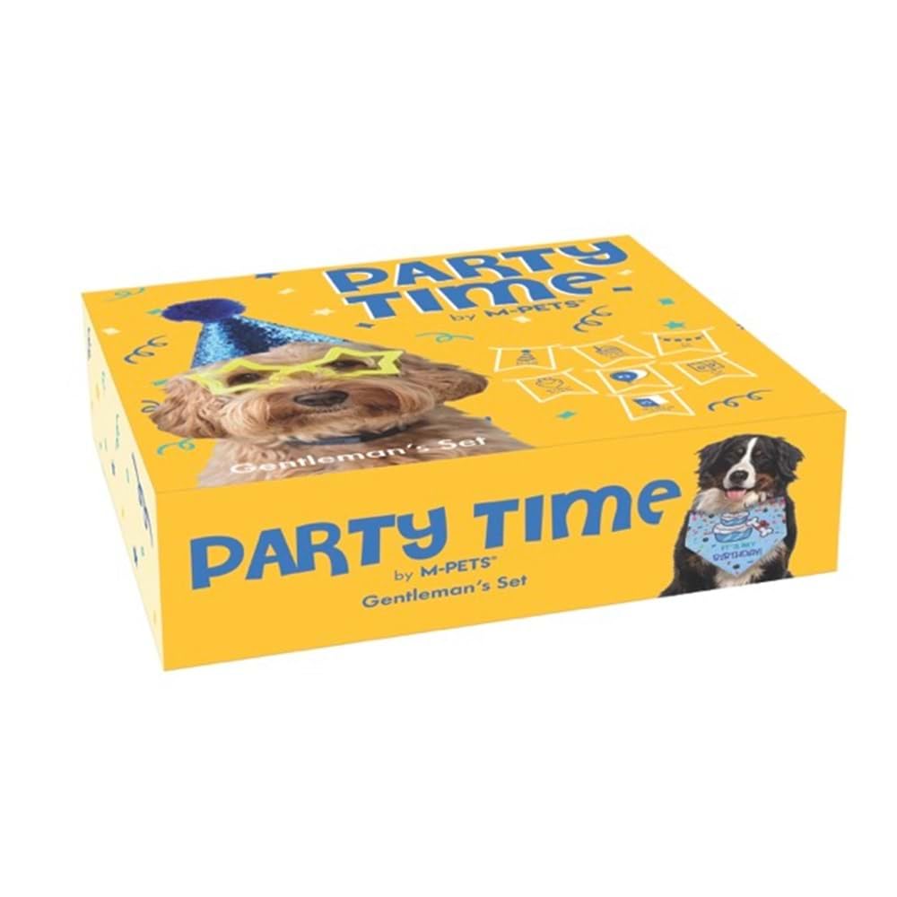 M-PETS PARTY TIME ERKEK KÖPEKLER İÇİN DOĞUM GÜNÜ SETİ