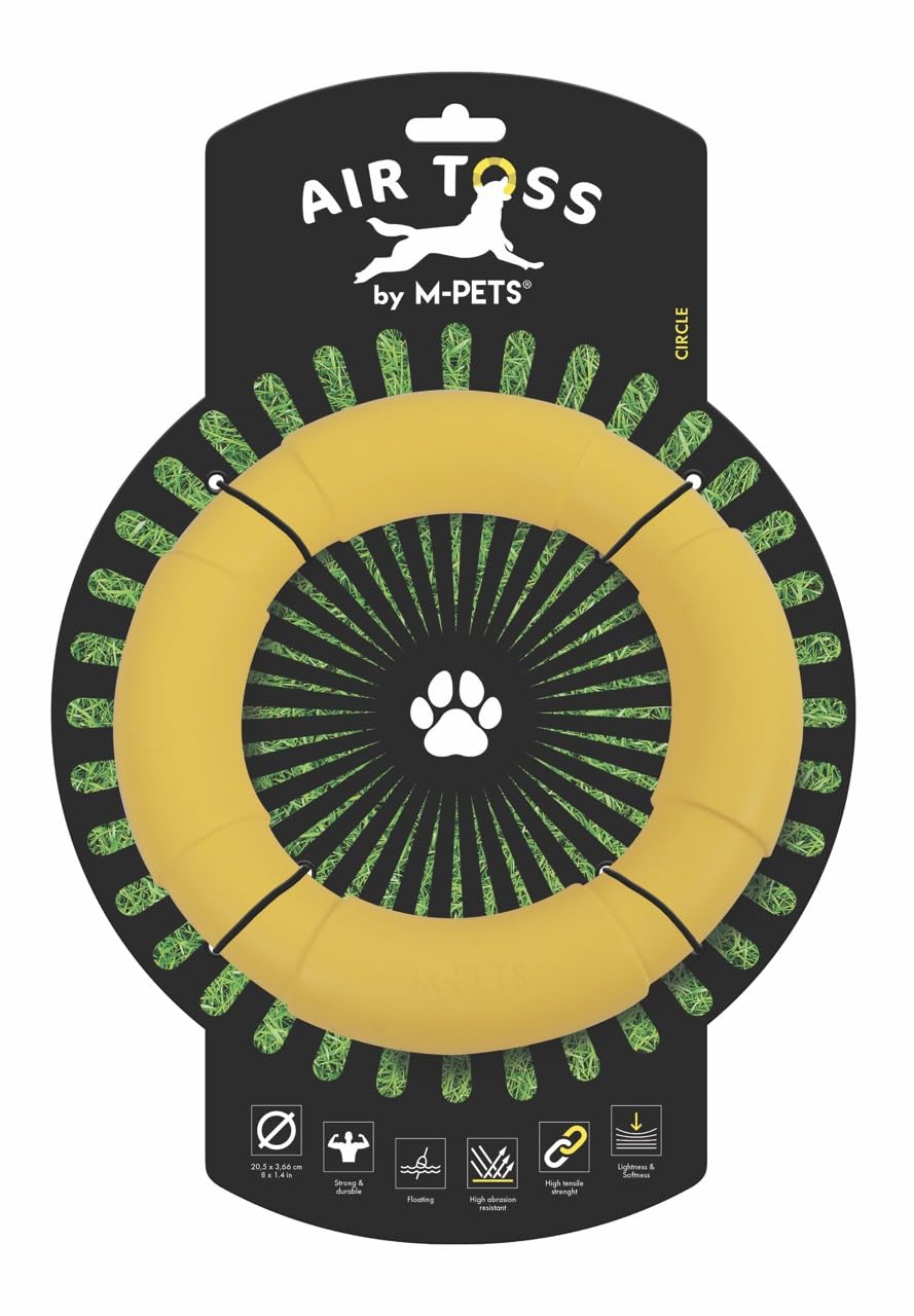 M-PETS AIR TOSS CİRCLE DAYANIKLI SUDA YÜZEN KÖPEK OYUNCAĞI YELLOW