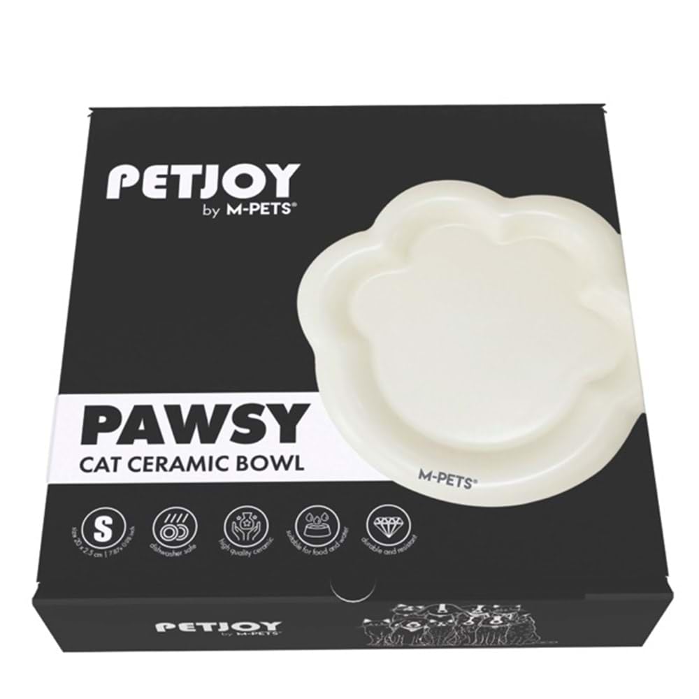 M-PETS PAWSY SERAMİK MAMA KABI WHİTE 100ML