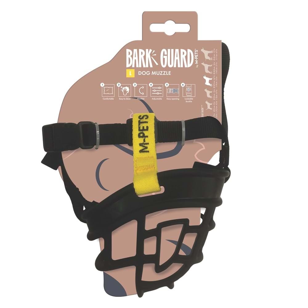 M-PETS BARK GUARD AĞIZLIK (L) BLACK/YELLOW