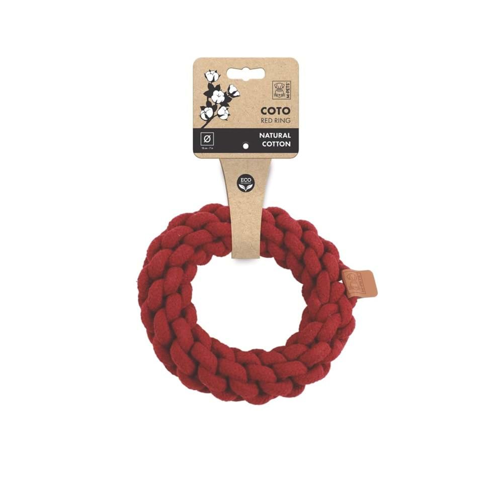 M-PETS COTO RED RING 18CM ÖRGÜ HALKA OYUNCAK