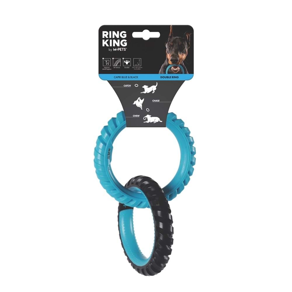 M-PETS RING KING KÖPEK OYUNCAĞI DOUBLE BLUE/BLACK