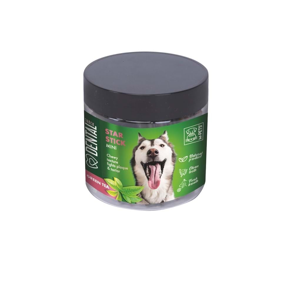 M-PETS DENTAL SNACK GREEN TEA STAR STICK MINI ÖDÜL 110GR