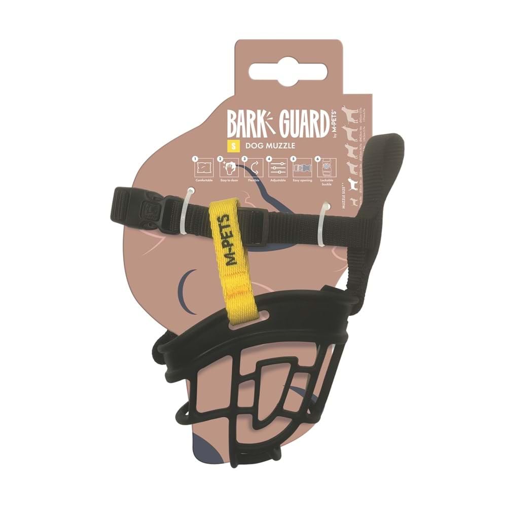 M-PETS BARK GUARD AĞIZLIK (S) BLACK/YELLOW