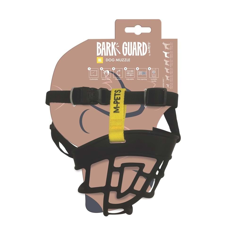 M-PETS BARK GUARD AĞIZLIK (XXL) BLACK/YELLOW
