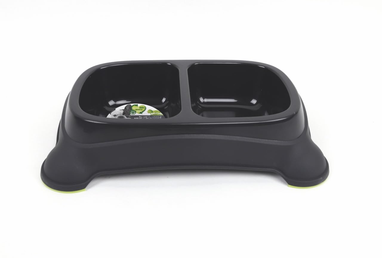 M-PETS ECO DOUBLE PLASTİK MAMA KABI 2X650ML