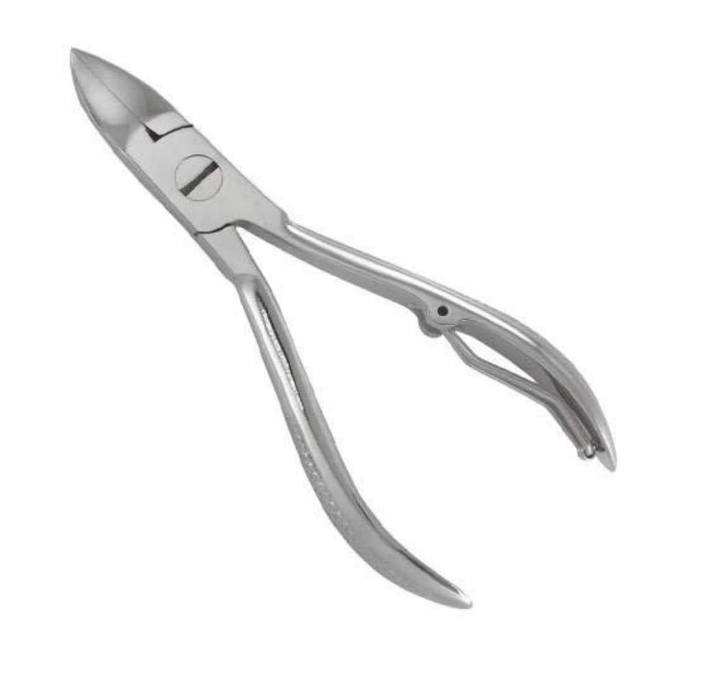 Mecno Beauty Profesyonel Paslanmaz Çelik Tırnak Makası, Tek Yaylı, 0.25 inç Keskin Kenar, Metalik Gri, MB-TIM-003