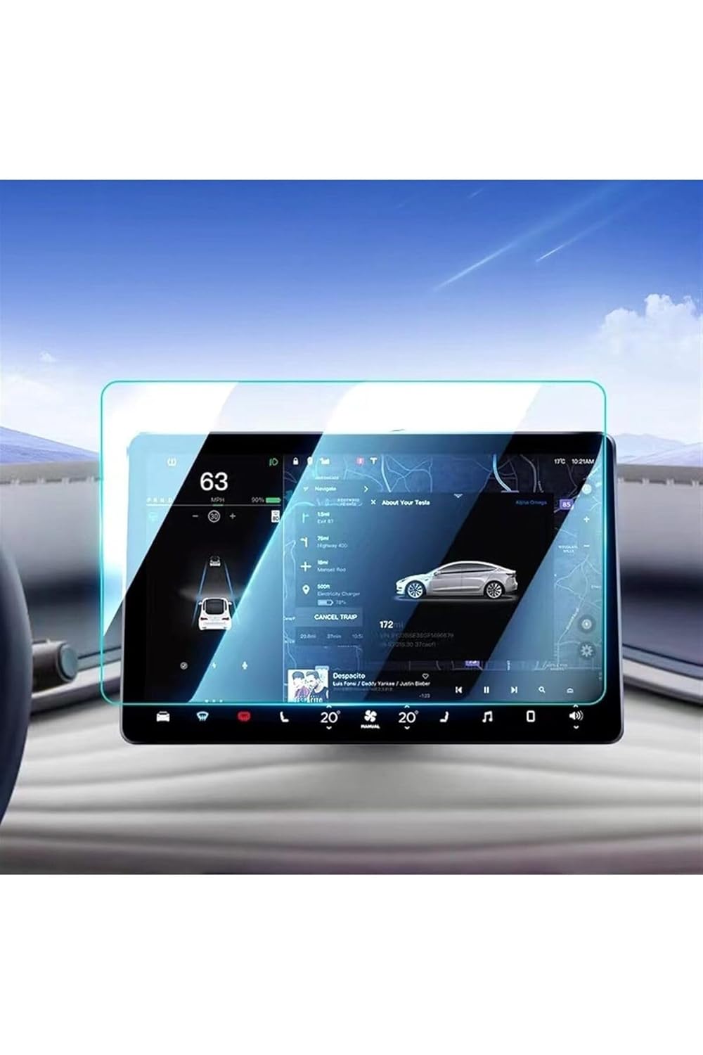 Mobilite Byd Seal U Dm i/Seal U Ev/Seal Awd/Han/Atto 3 ile uyumlu 2024 2025 Model 15.6 Multimedya Navigasyon 9H Nano Ekran Koruyucu