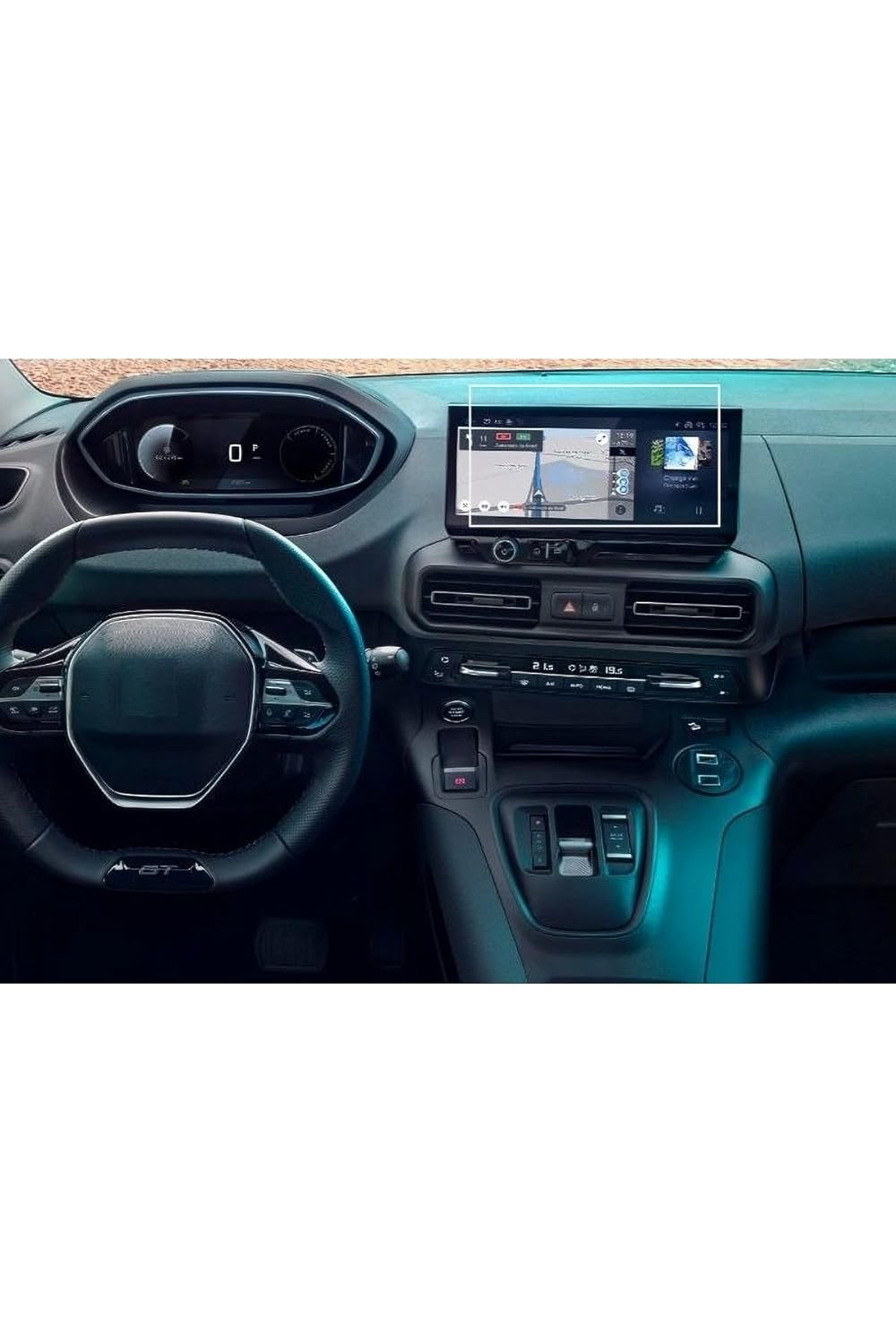 Mobilite Yeni Peugeot Rifter 2024 2025 / Opel Combo 2024 2025 / Citroen Berlingo 2024 2025 ile uyumlu Model Multimedya 9H Nano Ekran Koruyucu