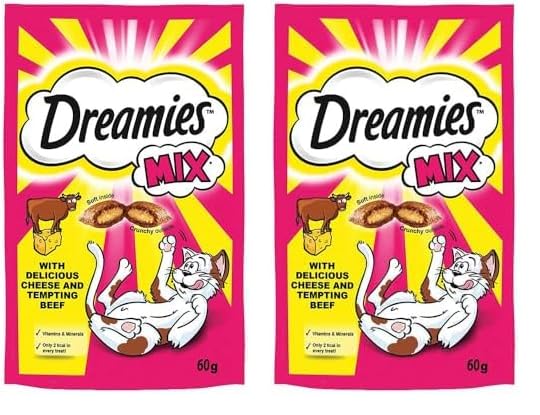 Dreamies Kuru Kedi Ödül Maması, Sığırlı ve Peynirli, 60 G 2li paket
