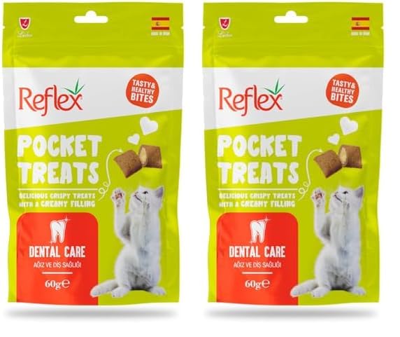 Reflex Pocket Treats Ağız ve Diş Sağlığı Destekleyici Kedi Ödül Maması 60 Gr 2li paket