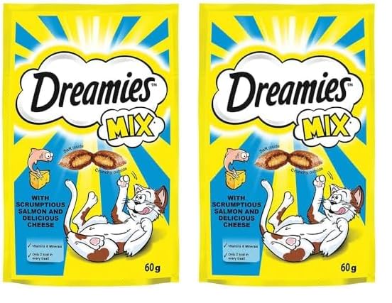 Dreamies Kuru Kedi Ödül Maması, Somonlu ve Peynirli, 60 G 2li paket