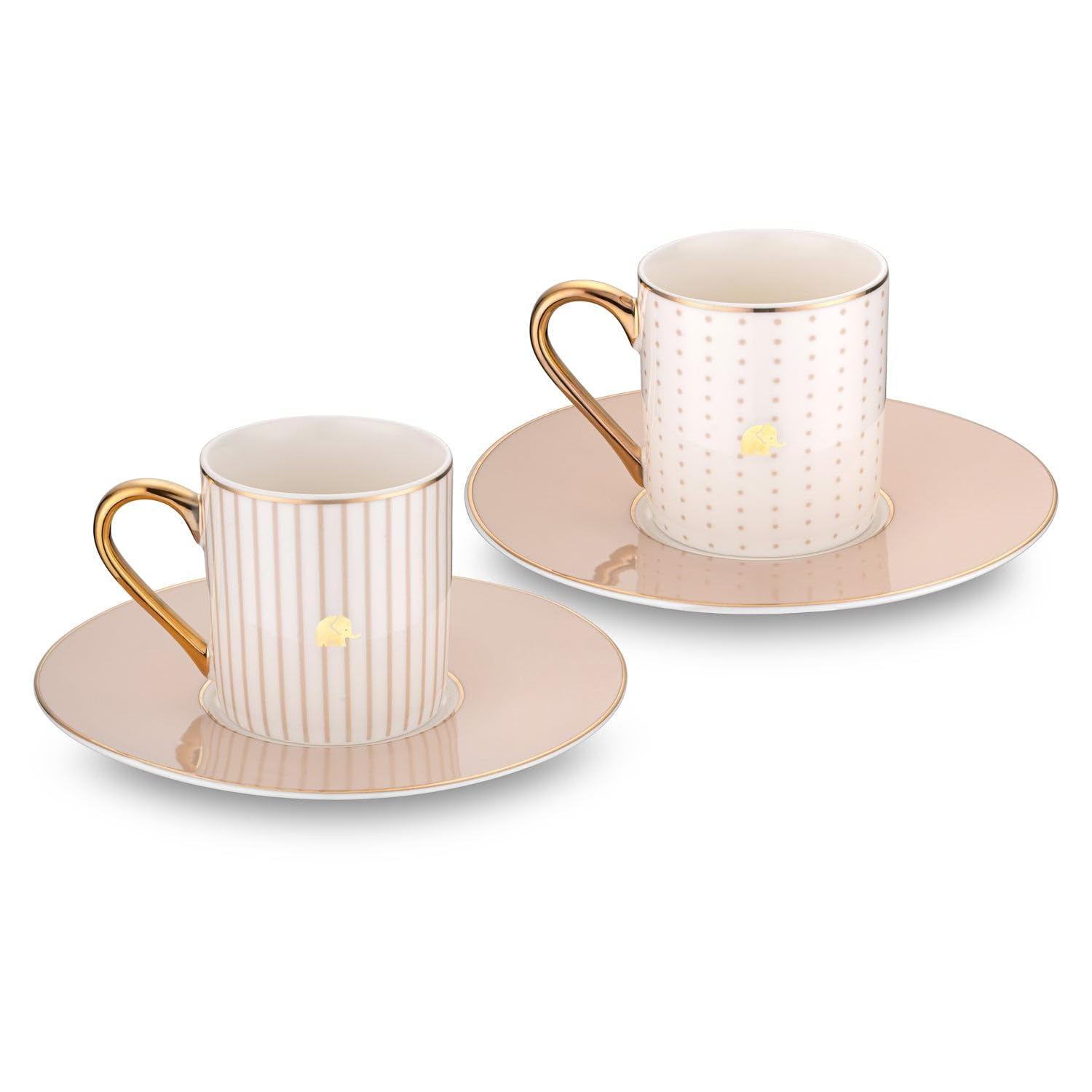 Jumbo Navy 2'li Kahve Fincan Takımı Beige