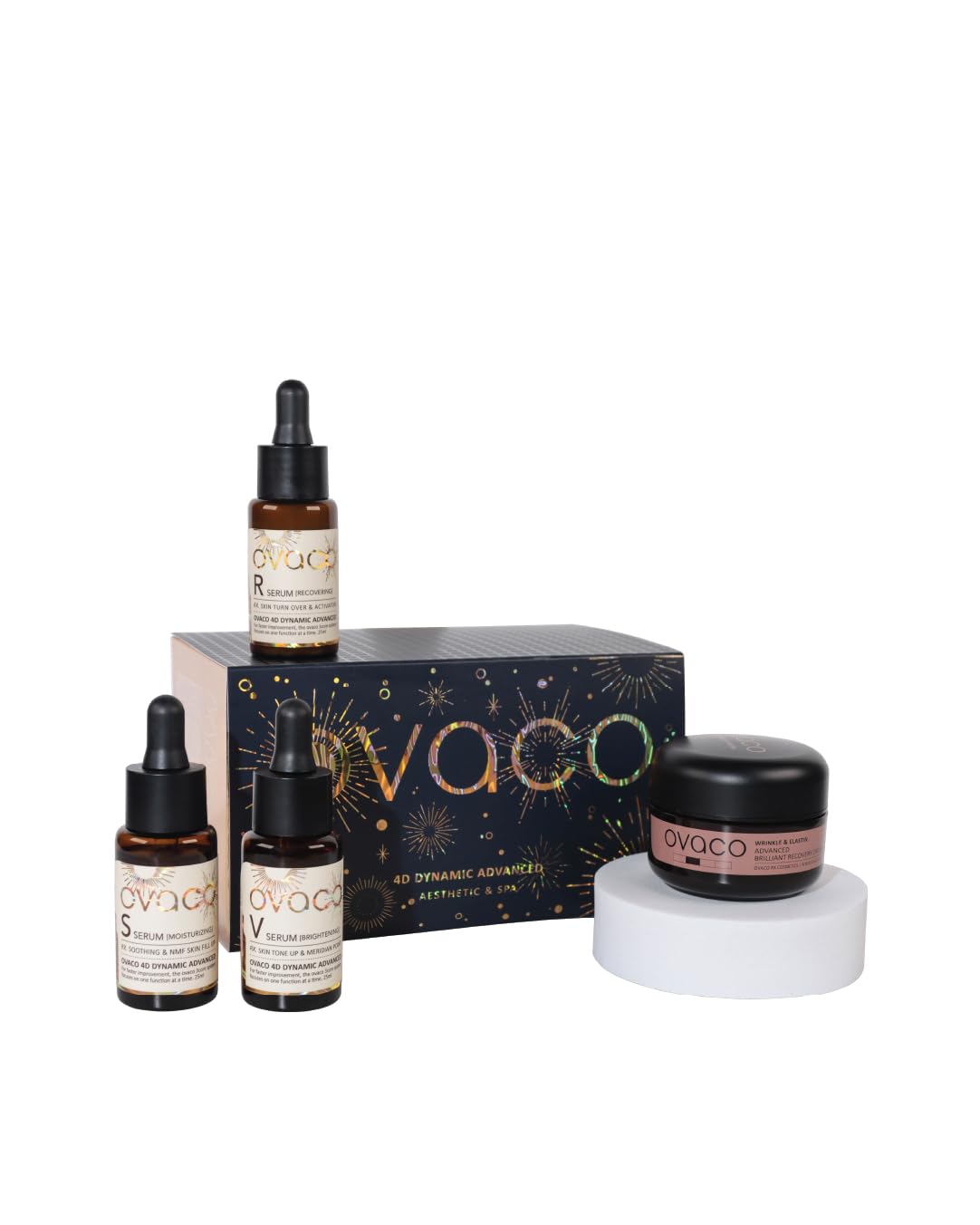 4D Dynamic Cilt Bakım Seti – Peptit, Squalane, Ginseng, Panthenol, Niacinamide B3 – Yaşlanma Karşıtı, Leke Karşıtı – Kore Bilimiyle Geliştirildi – 3 Serum + 1 Krem