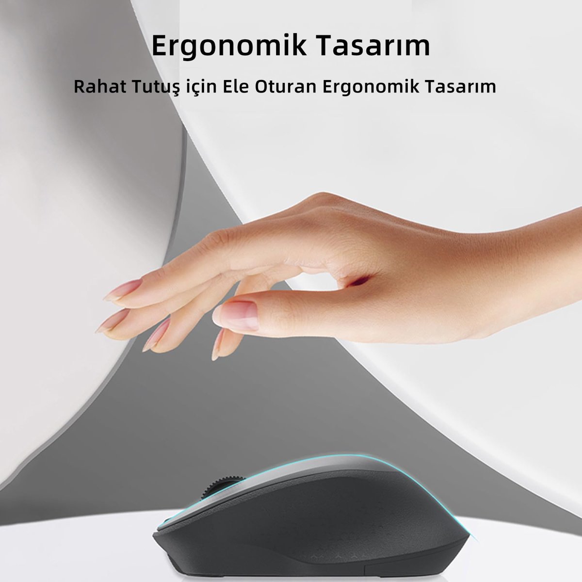 Philips SPK7448 Bluetooth 5.2 ve 2.4GHz 1600DPI Sessiz Optik Kablosuz Mouse Siyah