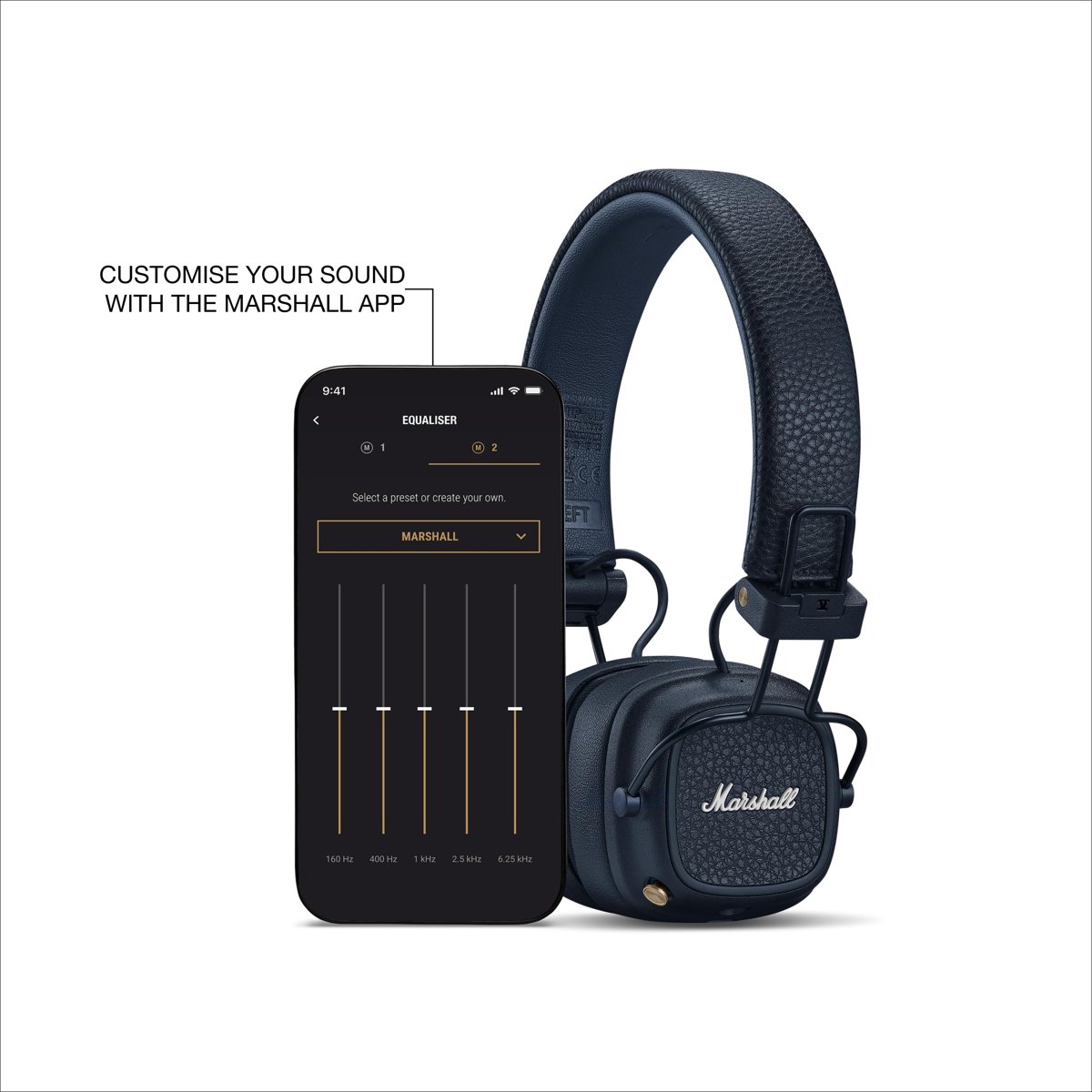 Marshall Major V Bluetooth, OE, Midnight Blue