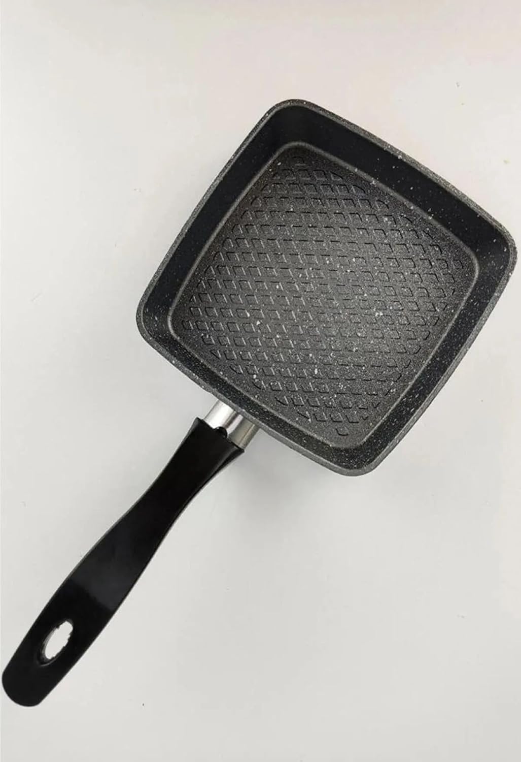 Orret Home 12 cm Granit Sos Tavası – Mini Tereyağı Tavası, Yapışmaz Küçük Tava, Yumurtalık, Sos ve Tereyağı Eritme İçin Tek Kişilik Mutfak Tavası (Kare)