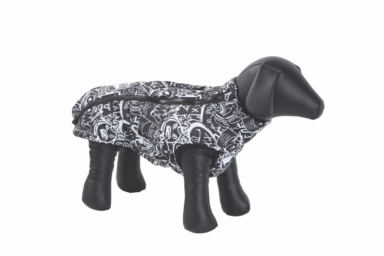 M-PETS URBANSYTLE WINTER JACKET BLACK/WHİTE (XXS)