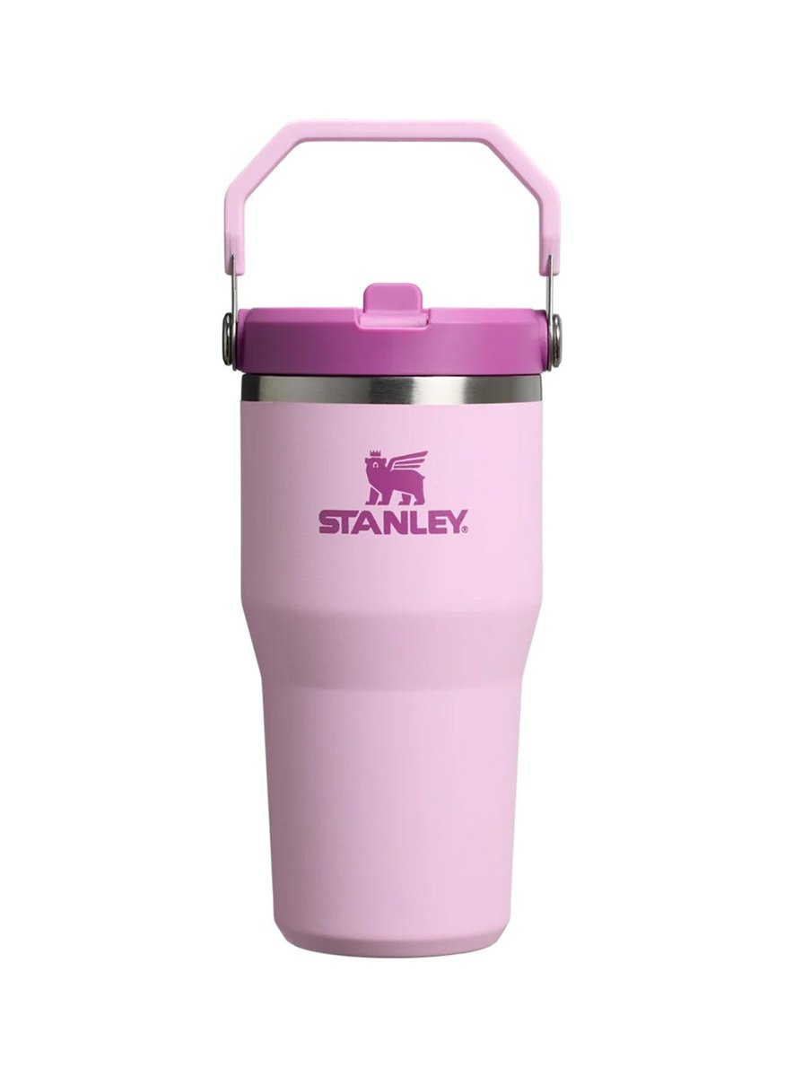 STANLEY IceFlow Flip Straw Tumbler Pipetli Termos Bardak, Kiraz Çiçeği (Cherry Blossom), 0.60 Litre