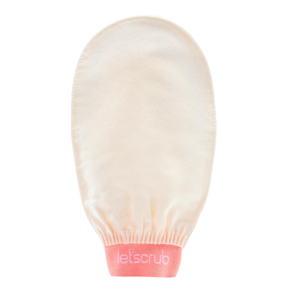 Let'scrub Ekru Banyo Duş Kesesi Peeling Eldiveni%100 Floş Ipek Normal Ciltler Için