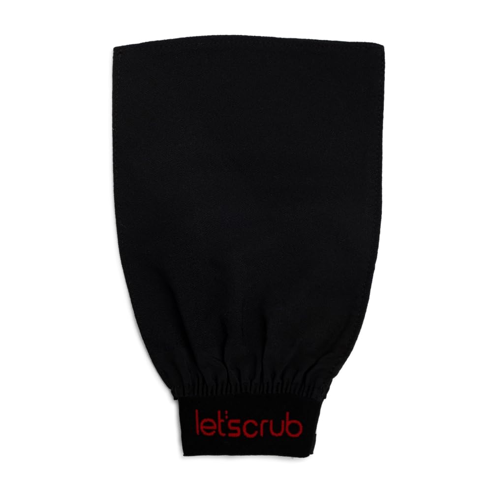 Let'scrub Üçgen Siyah Banyo Duş Kesesi Peeling Eldiveni%100 Floş Ipek Normal Ciltler İçin