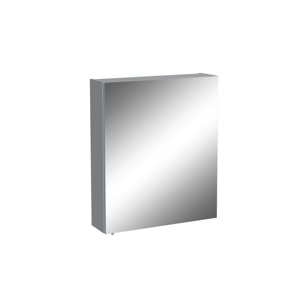 VitrA Shift T20 Aynalı Banyo Dolabı 81005, 60 cm, Sağ Kapaklı, Kül Gri, Asma Tip, Yavaş Kapanır