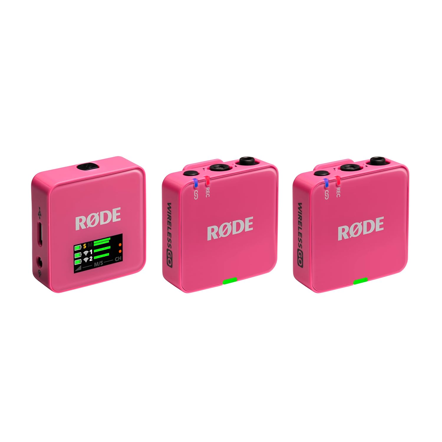 RØDE Wireless GO (Gen 3) - Üçüncü Nesil, 32-bit, Çift Vericili, Kayıt özellikli Kablosuz Mikrofon Seti (Pembe)