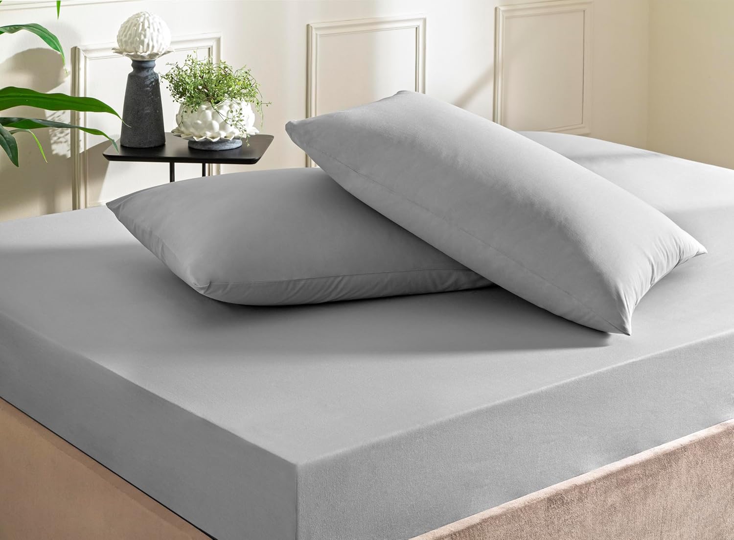 TAÇ Color Dreams Ranforce Standart Pamuk Nevresim Takımı, Antrasit, Queen Size