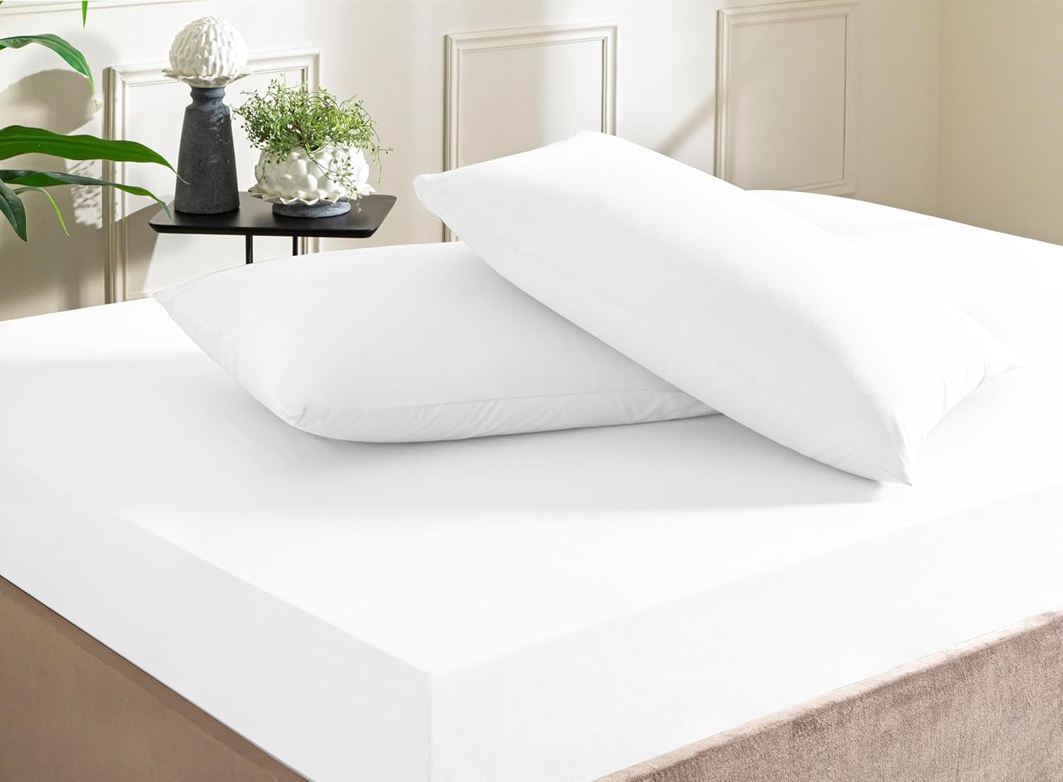 TAÇ Color Dreams Ranforce Standart Pamuk Nevresim Takımı, Beyaz, King Size
