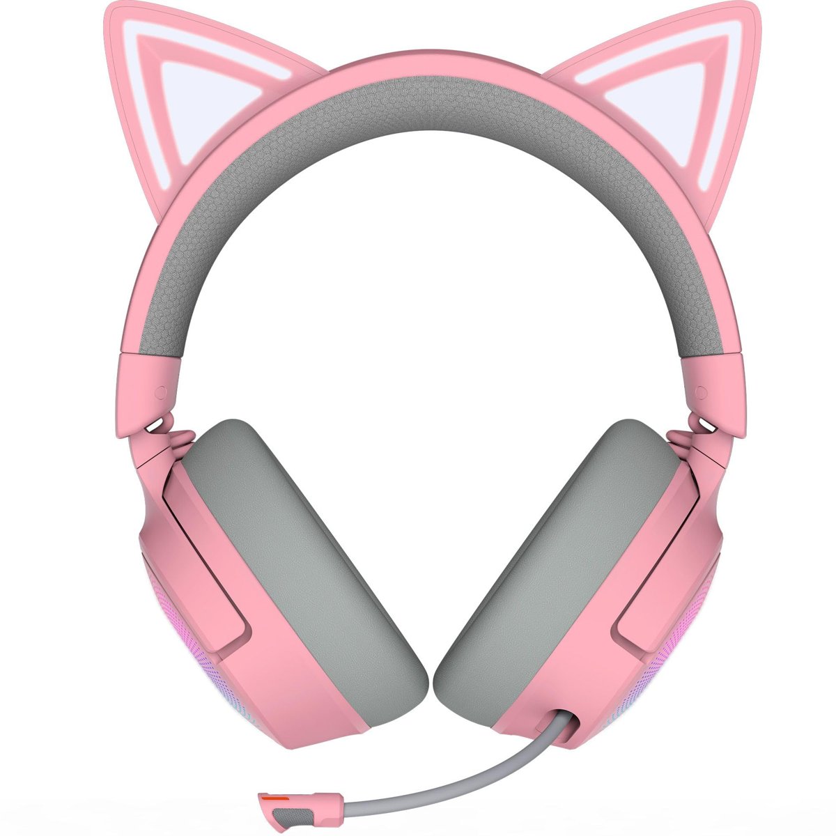 Razer Kraken Kitty V3 Pro - RGB Kitty kablosuz oyun kulaklığı - akış için reaktif kedi kulakları Kulaklık - Triforce 40 mm Sürücü - Hyperspeed Kablosuz ve Bluetooth - THX Spatial Audio | Quartz