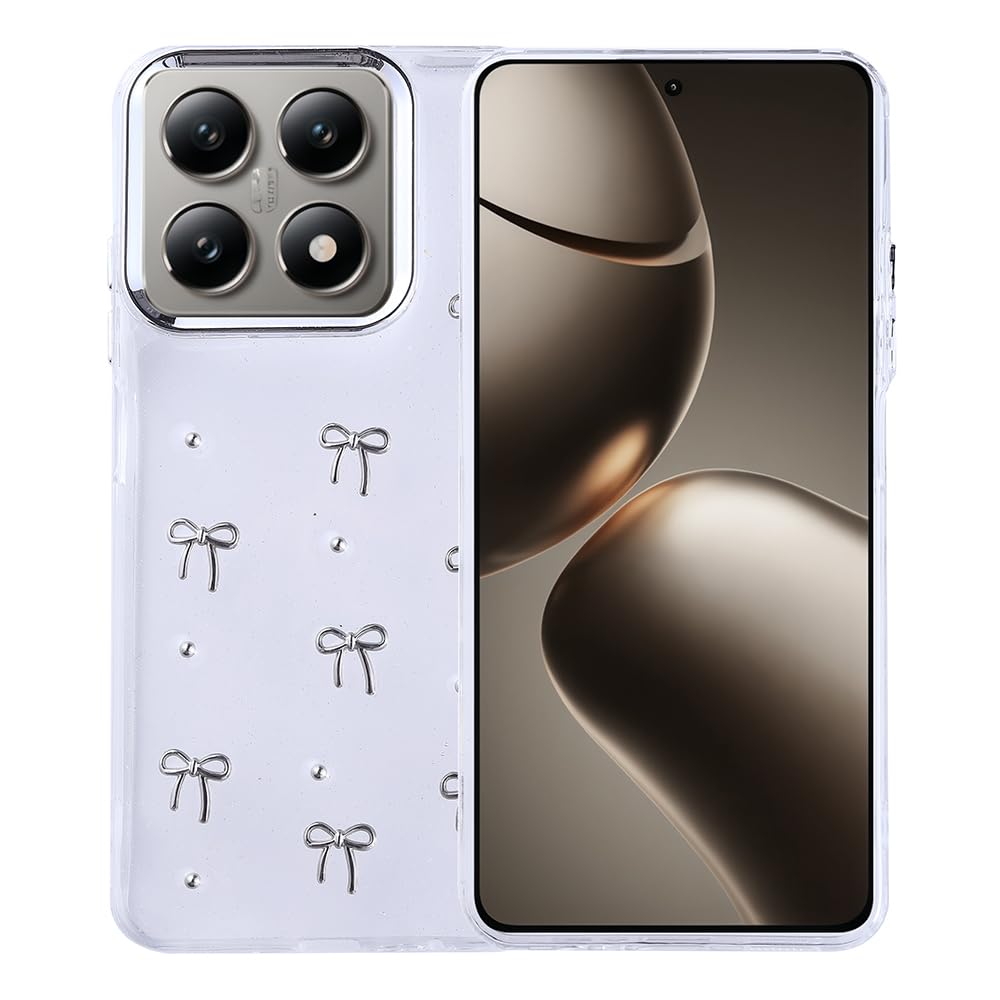 Coverzone Xiaomi 14T ile uyumlu Kılıf Airbag Köşeli 2mm Kamera Çıkıntı Korumalı Simli Şeffaf Baskılı Z-Kutup Kapak Fiyonk