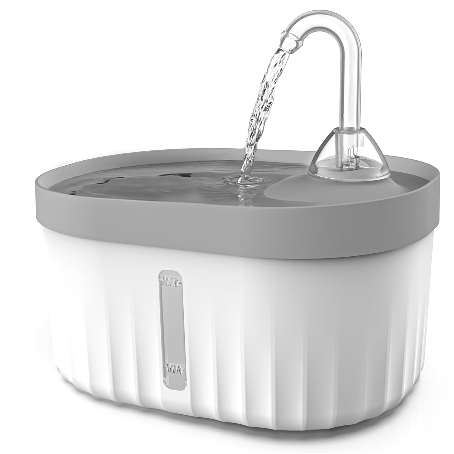 Otomatik Kedi Su Pınarı Ultra Sessiz Kedi Su Sebili 40db Usb Bağlantılı 2,3 Lt (Transparan, Standart) Aquata Ayarlanabilir Musluk Kedi Su Filtreli Kedi Su Şelalesi ATAPET