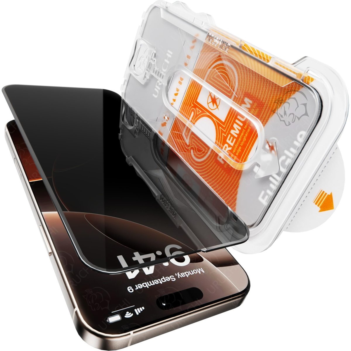 URUCHI iPhone 17 Pro Max İle Uyumlu PREMIUM Gizlilik (Privacy) Ekran Koruyucu 45° Hayalet Görünüm, Kolay Kurulum Hizalama Aparatlı, Darbelere Karşı Ekstra Güçlü ve Toz Bırakmayan Temperli Cam