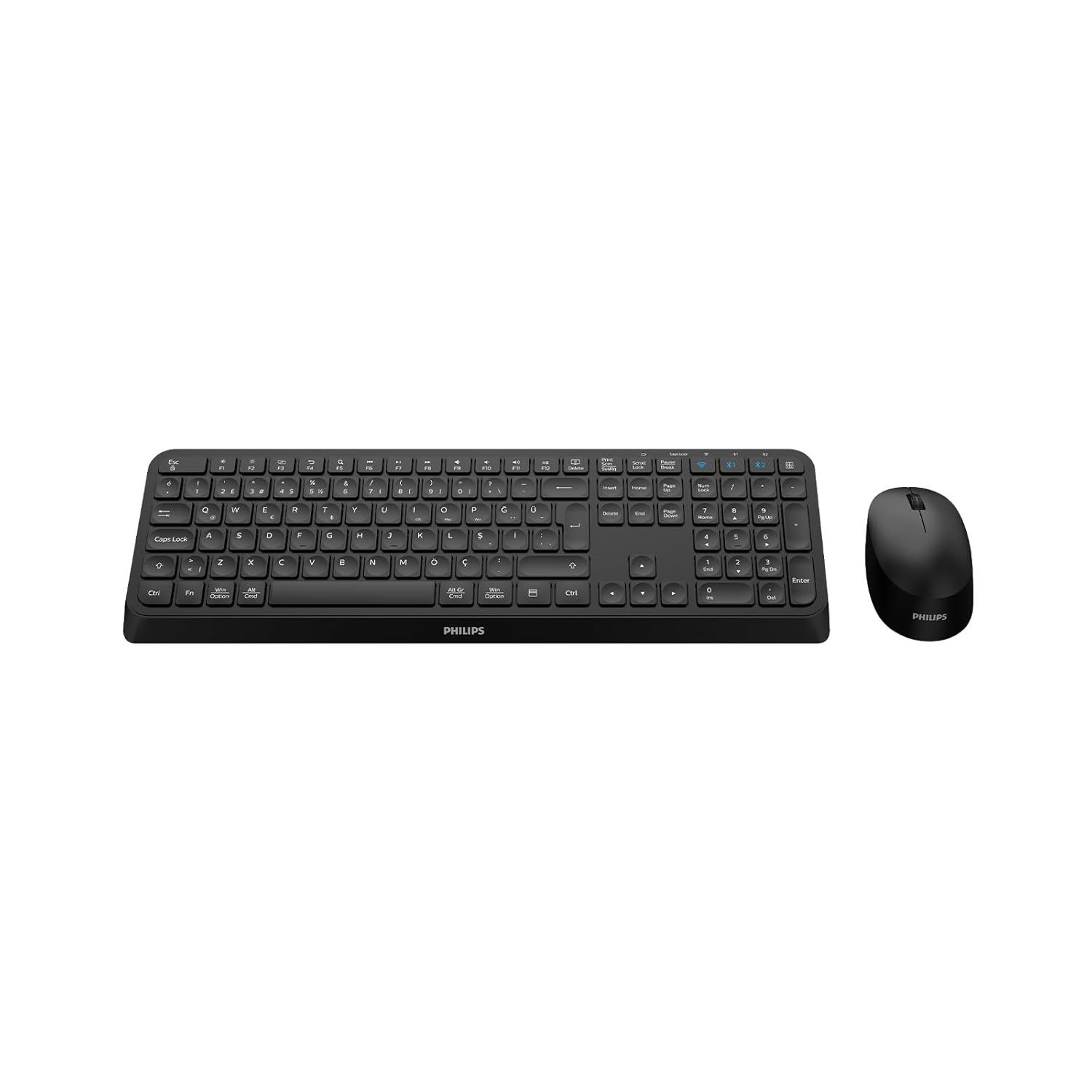 Philips SPT6407 Bluetooth Kablosuz Türkçe Q Klavye Mouse Seti Siyah