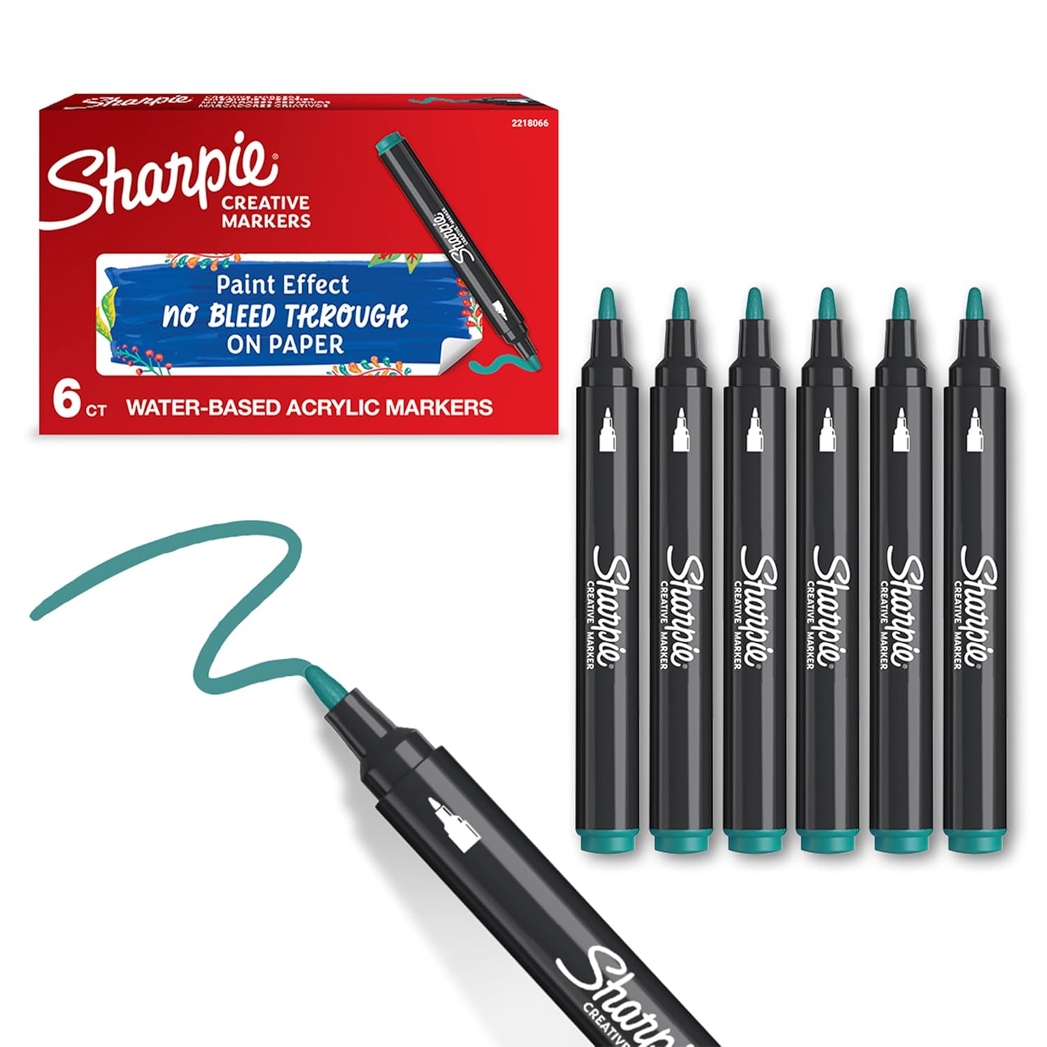 SHARPIE Akrilik markör, Yuvarlak uç, Yeşil
