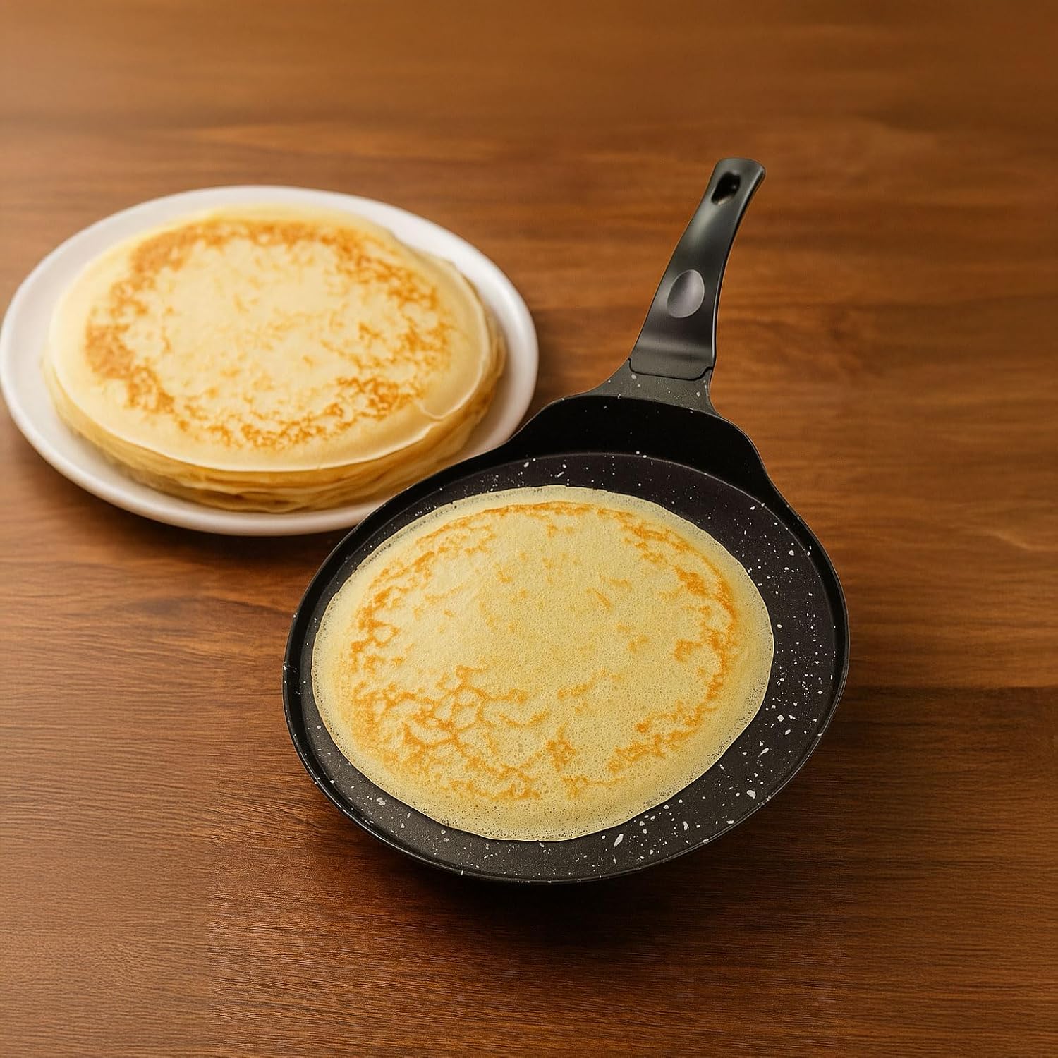 Deconox Granit Kaplama Krep Tavası 26 Cm | Yapışmaz Yüzeyli İdeal Krep, Pankek ve Omlet Tavası