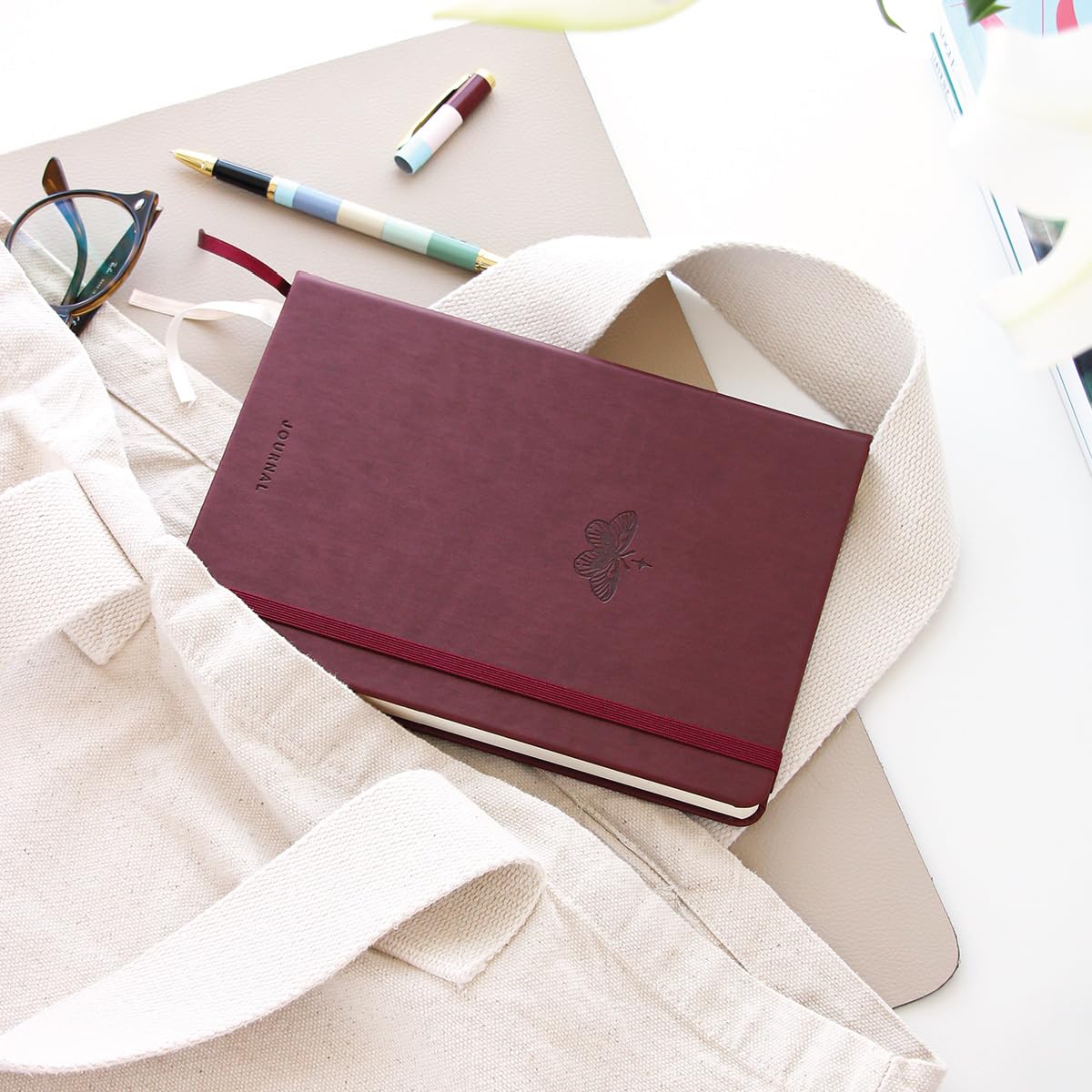 A5 Bullet Journal Noktalı Defter 140 gr. 80 Yaprak Velvet Berry