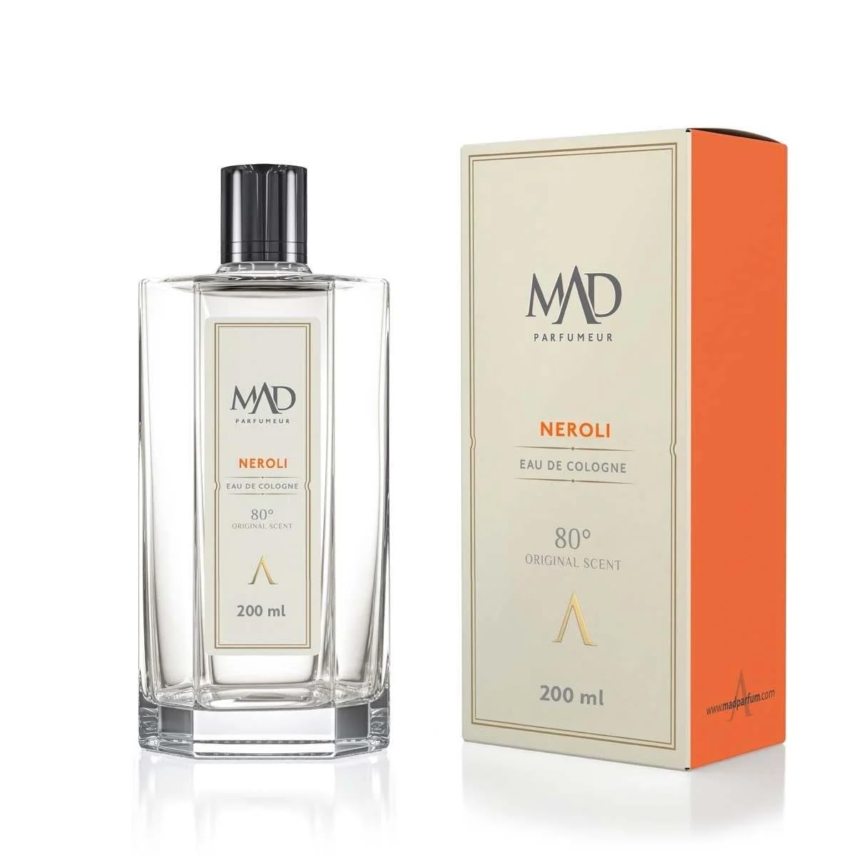 Mad Neroli Kolonya – Neroli, Limon ve Amber ile Zarif, Ferah ve Çiçeksi Turunçgil Esintisi-1 Paket (1 x 200 ml)
