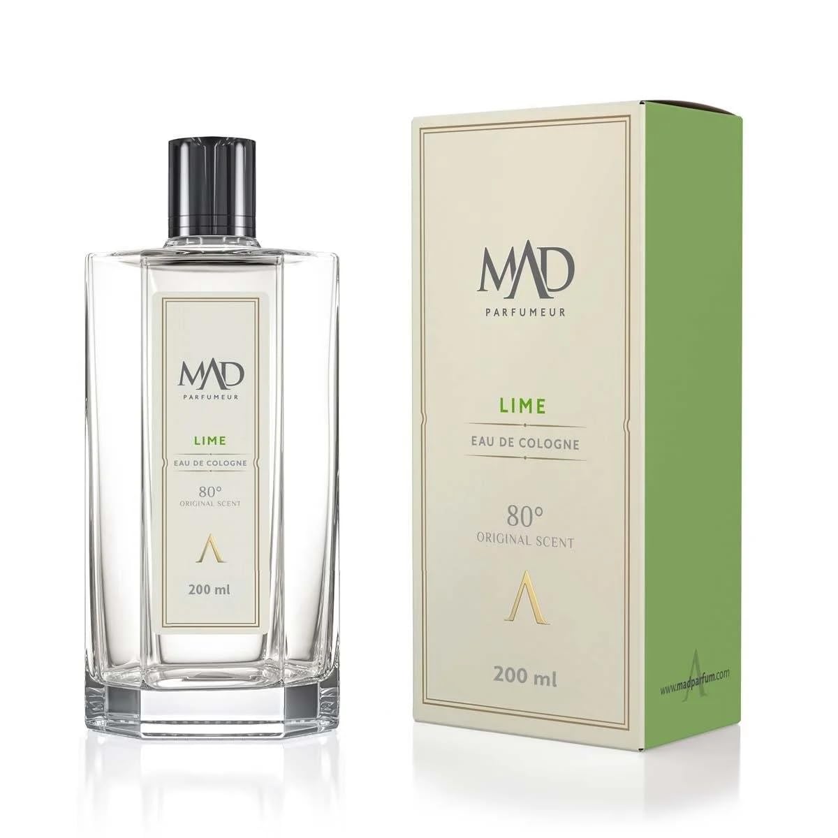 Mad Lime Kolonya – Misket Limonu, Nane ve Paçuli ile Ferah, Canlandırıcı ve Çiçeksi-1 Paket (1 x 200 ml)