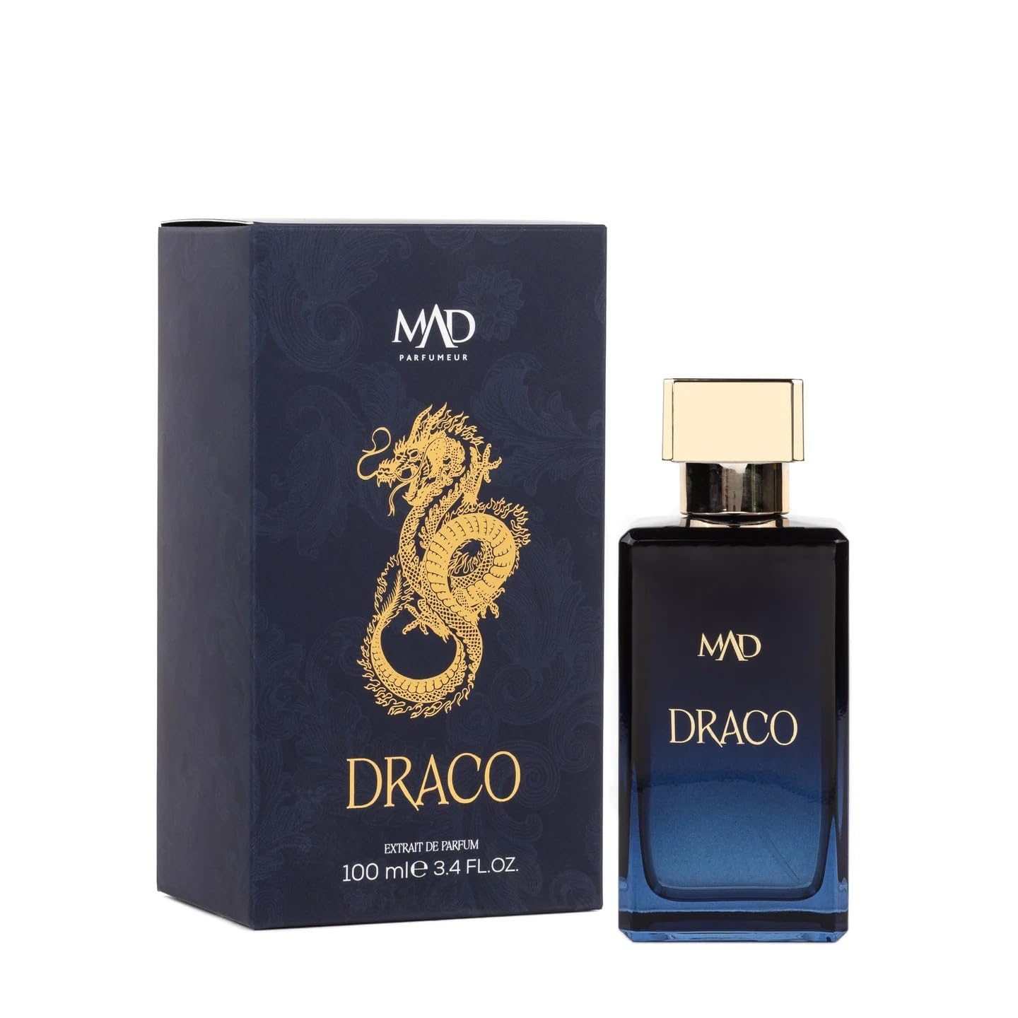 MAD Parfüm,Draco Extrait de Parfum 100 ml Unisex Parfüm – Limon, Gül ve Amber ile Ferah, Çiçeksi ve Gizemli