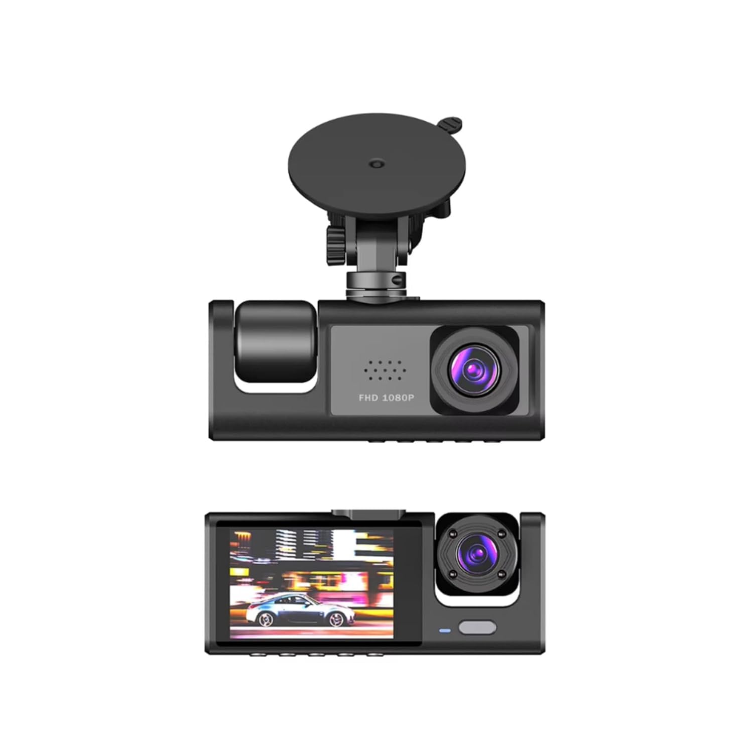 1080P Dash Cam Full Hd Araç içi Kamera Ön Arka ve İç Kayıt 3 Kamera Gece Görüşlü G Sensör Geniş Açı