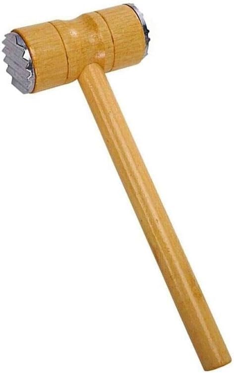 Et Dövme Tokmağı Ahşap 2 Başlı Et Dövme Çekici Paslanmaz Kasap Et Döveceği Ezme Yumuşatma Aparatı
