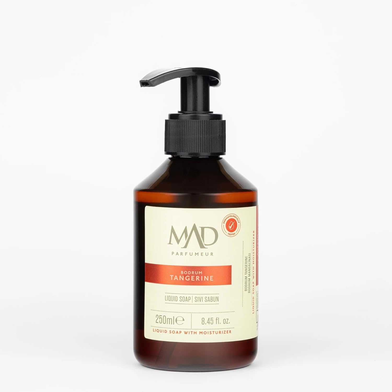 Mad Bodrum Tangerine Sıvı Sabun 250 ml – Mandalina, Yasemin ve Misk ile Ferahlatıcı ve Narenciye Esintili Temizlik