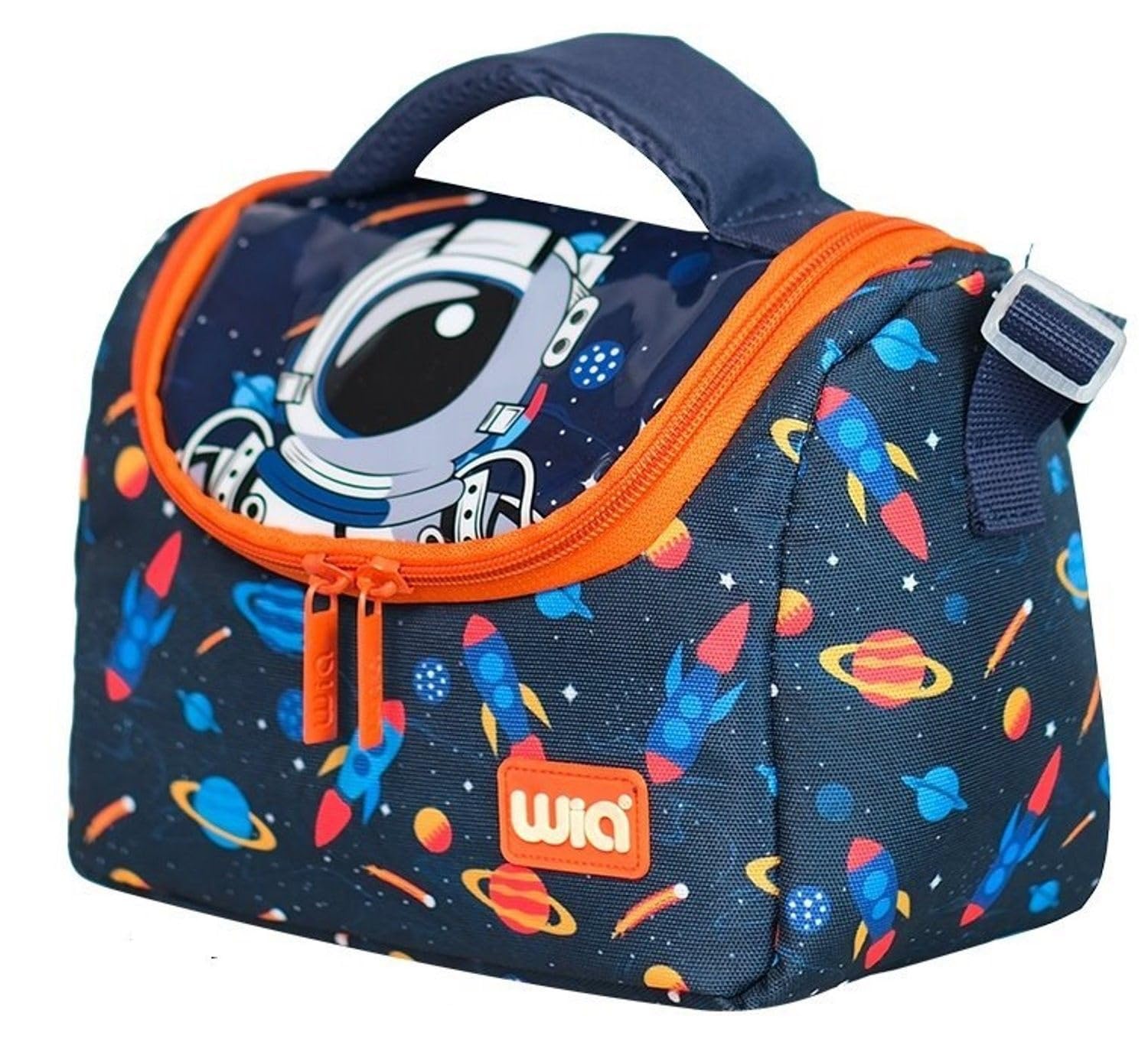 Wia Lacivert Turuncu Astronot Erkek Çocuk Beslenme Çantası - Isı Yalıtımlı