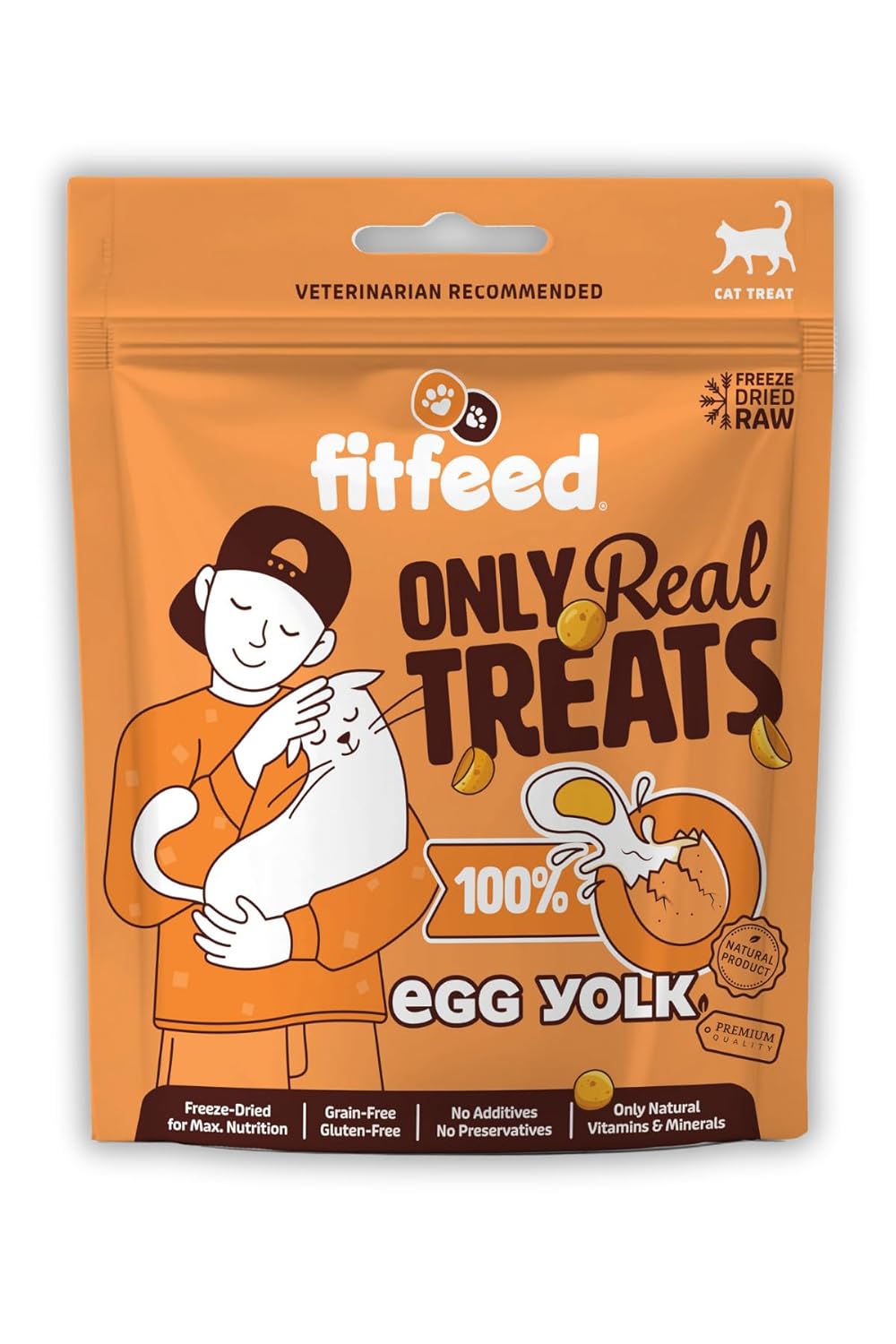 fitfeed Freeze-Dried Çiğ Yumurta Sarısı Kedi Ödül Maması 60g