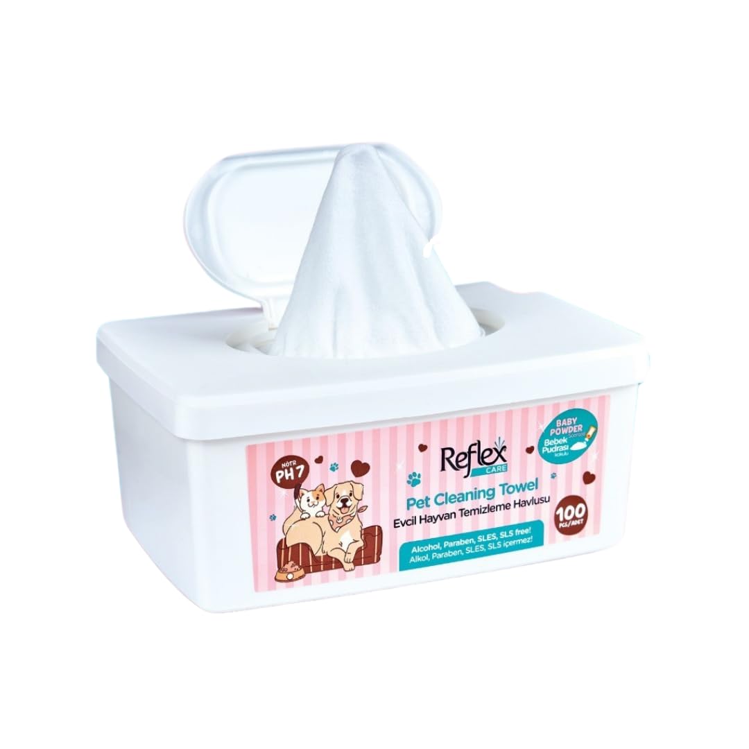 Reflex Care Evcil Hayvanlar için Çok Amaçlı Temizleme Havlusu 100'lü