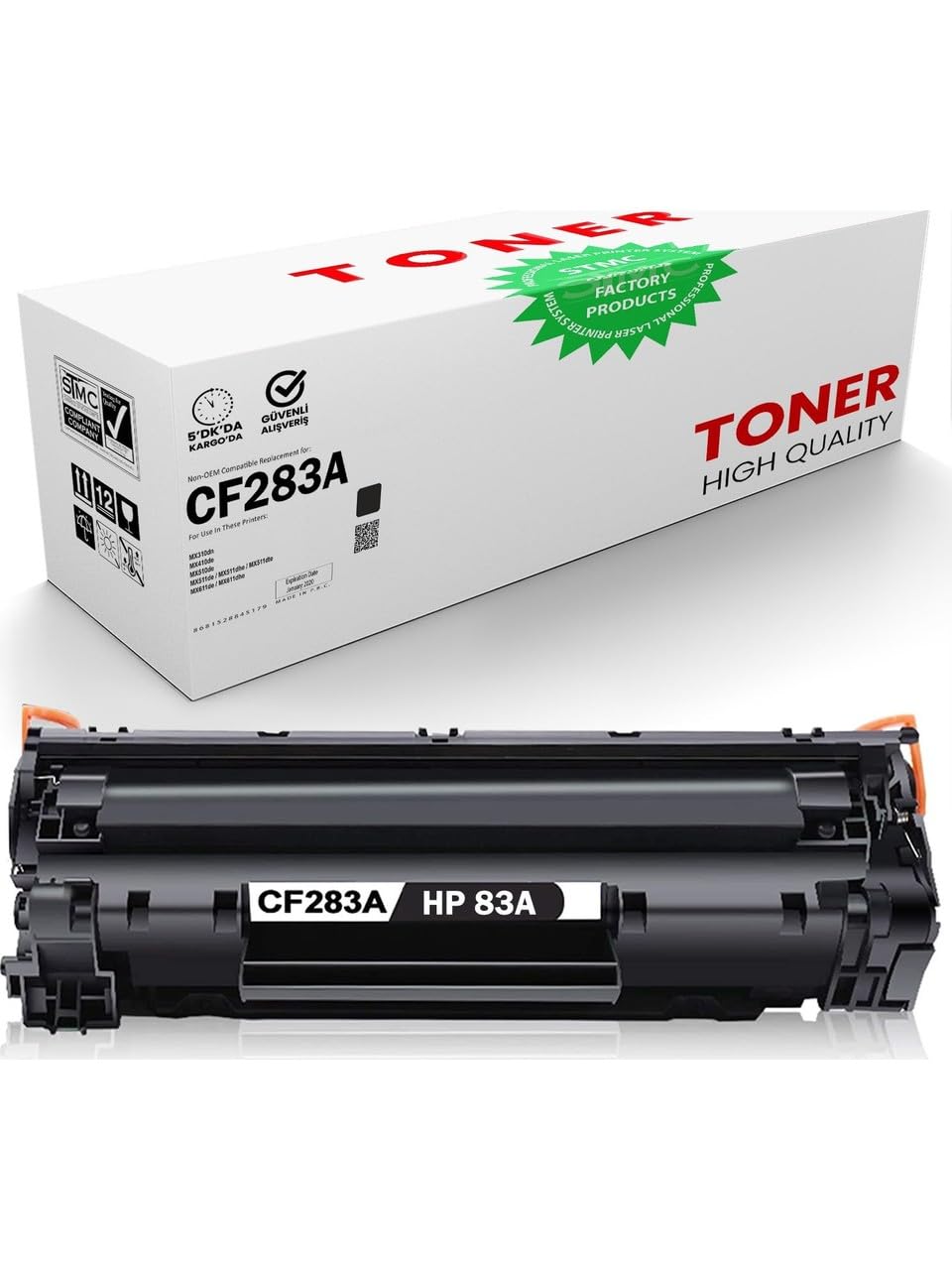 HP Uyumlu CF283A Canon CRG-737 Laserjet Uyumlu CF283A Canon CRG-137/337/537/737 H P M201Dw M225DN 2000 Sayfa Kapasiteli Muadil Toner